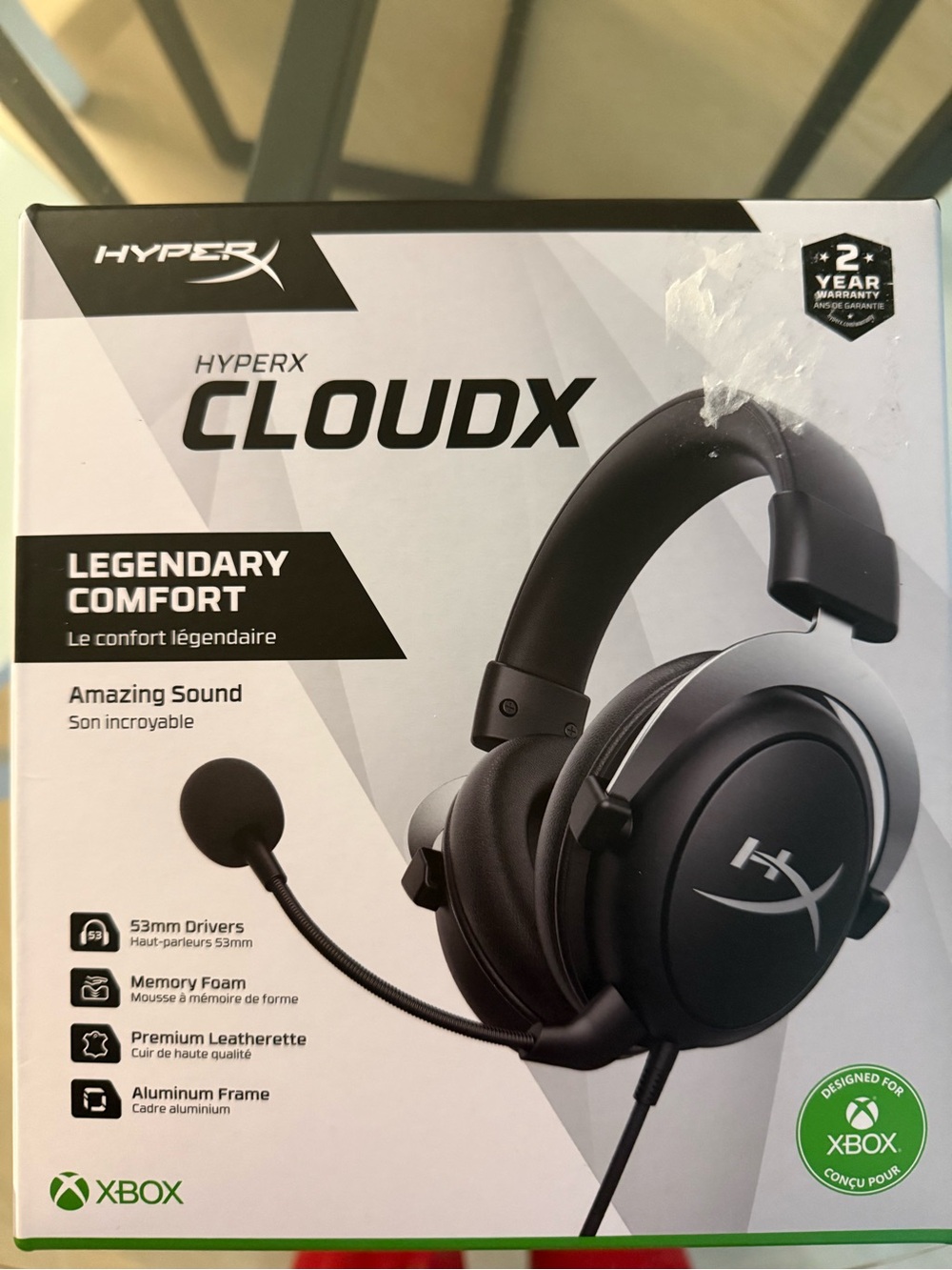 HyperX CloudX Black Gaming Headset for Xbox - Legendary Comfort